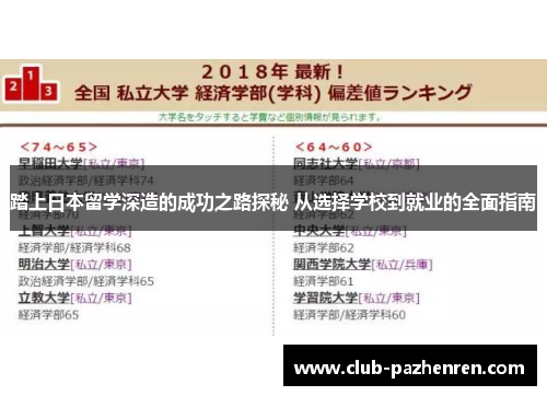 踏上日本留学深造的成功之路探秘 从选择学校到就业的全面指南